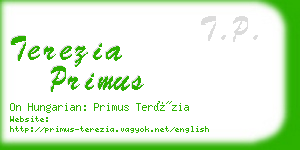 terezia primus business card